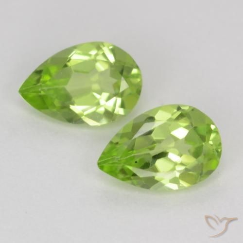 0.80ctw Natürlicher Leichtes lebendiges Grün Peridot, Birnenform, VVS-VS