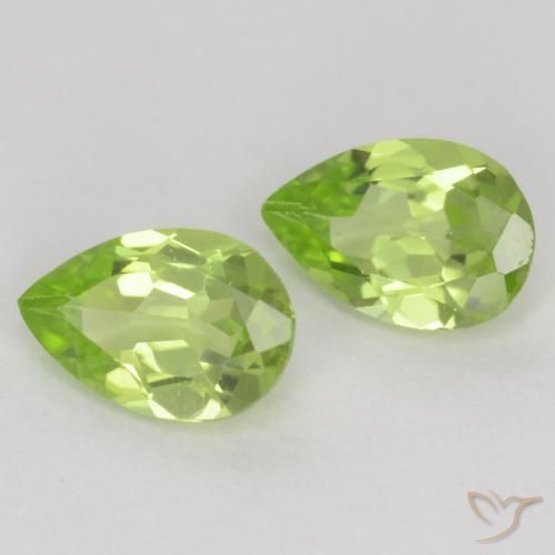 0.80 ct natürliche Leichtes lebendiges Grün Peridot-Edelsteine, Birnenform, VVS-VS
