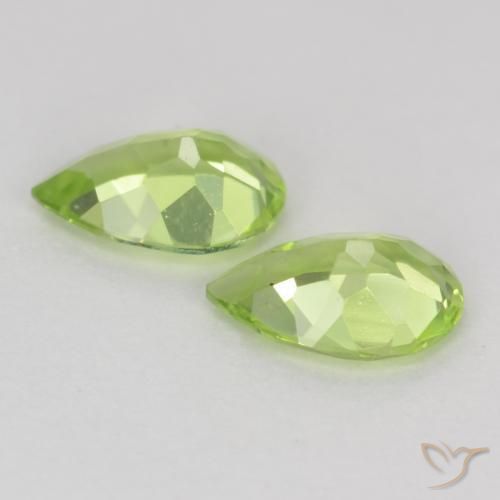 0.80 ct natürliche Leichtes lebendiges Grün Peridot-Edelsteine, Birnenform, VVS-VS