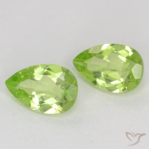 0.89 ct natürliche Leichtes lebendiges Grün Peridot-Edelsteine, Birnenform, VVS-VS