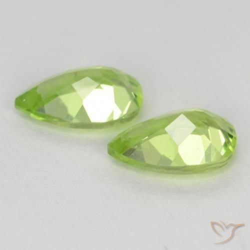 0.89 ct natürliche Leichtes lebendiges Grün Peridot-Edelsteine, Birnenform, VVS-VS