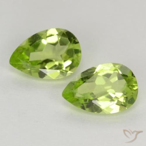 0.79ctw Natürlicher Leichtes lebendiges Grün Peridot, Birnenform, VVS-VS