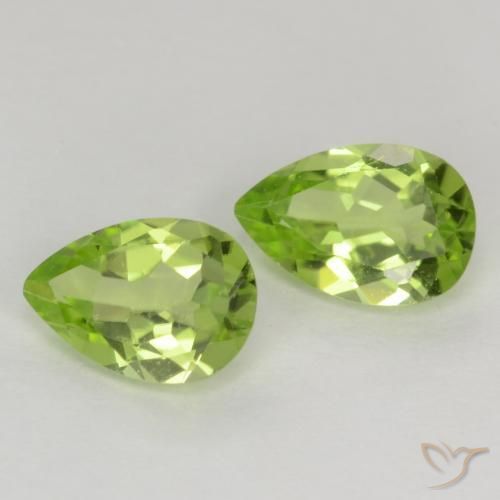 0.79 ct natürliche Leichtes lebendiges Grün Peridot-Edelsteine, Birnenform, VVS-VS