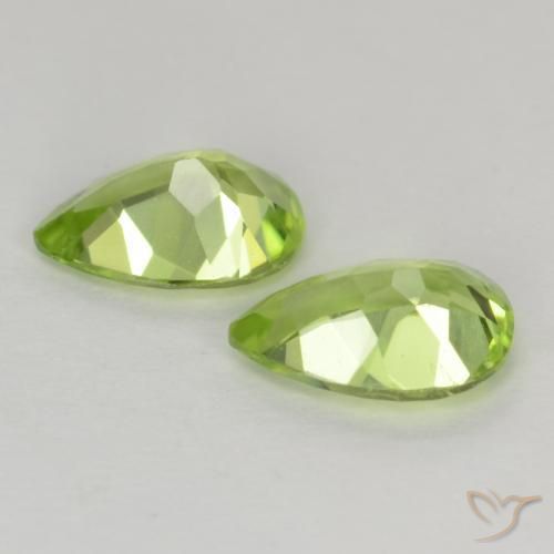 0.79 ct natürliche Leichtes lebendiges Grün Peridot-Edelsteine, Birnenform, VVS-VS