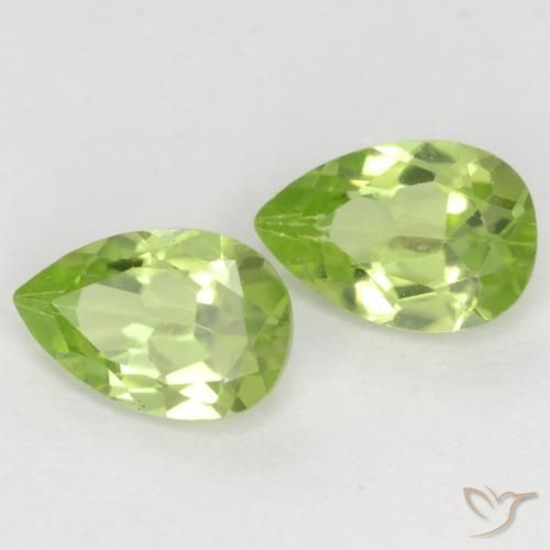 0.88 ct natürliche Leichtes lebendiges Grün Peridot-Edelsteine, Birnenform, VVS-VS