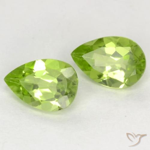 0.87 ct natürliche hellgrün Peridot-Edelsteine, Birnenform, VVS-VS