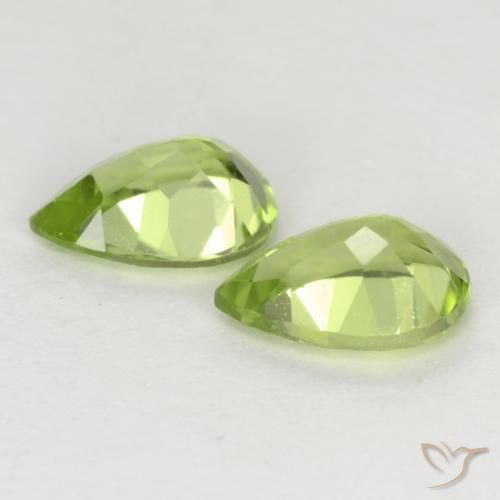 0.87 ct natürliche hellgrün Peridot-Edelsteine, Birnenform, VVS-VS