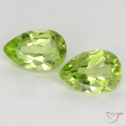 0.84ctw Natürlicher hellgrün Peridot, Birnenform, VVS-VS