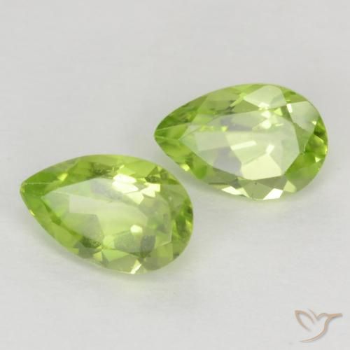 0.94 ct natürliche hellgrün Peridot-Edelsteine, Birnenform, VVS-VS