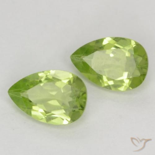 0.89 ct natürliche Leichtes lebendiges Grün Peridot-Edelsteine, Birnenform, VVS-VS