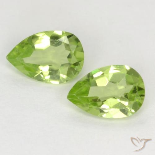0.69ctw Natürlicher hellgrün Peridot, Birnenform, VVS-VS