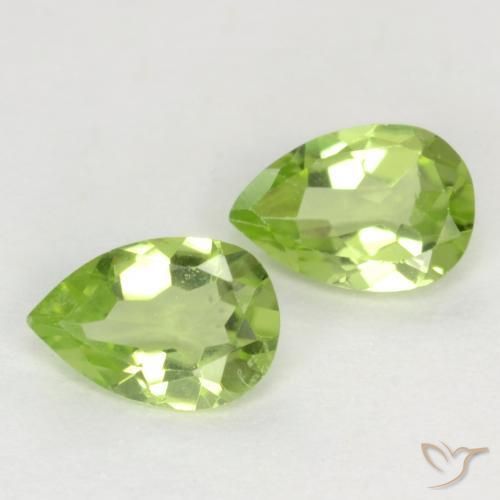 0.69 ct natürliche hellgrün Peridot-Edelsteine, Birnenform, VVS-VS
