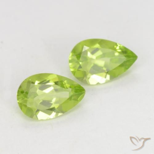 0.90ctw Natürlicher Lebendiges Gelbgrün Peridot, Birnenform, VVS-VS