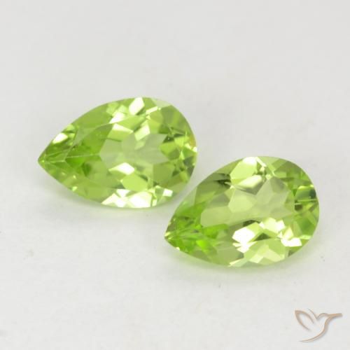 0.88ctw Natürlicher Leichtes lebendiges Grün Peridot, Birnenform, VVS-VS