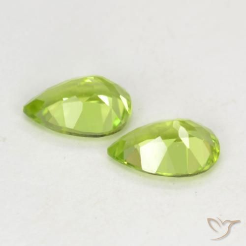0.93 ct natürliche Lebendiges Gelbgrün Peridot-Edelsteine, Birnenform, VVS-VS