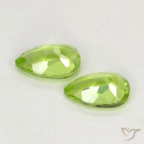 0.96 ct natürliche Mittel-Hellgrün Peridot-Edelsteine, Birnenform, VVS-VS