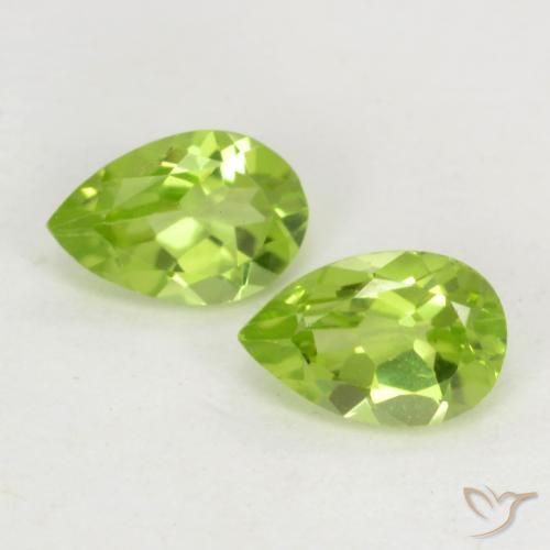 0.96ctw Natürlicher Leichtes lebendiges Grün Peridot, Birnenform, VVS-VS