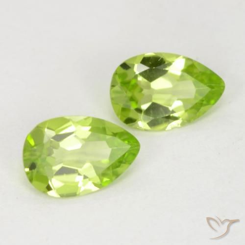 0.77 ct natürliche hellgrün Peridot-Edelsteine, Birnenform, VVS-VS