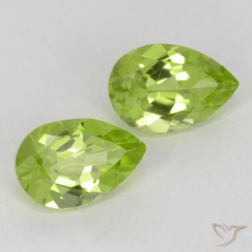 0.88 ct natürliche Lebendiges grün Peridot-Edelsteine, Birnenform, VVS-VS