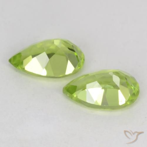 0.88 ct natürliche Lebendiges grün Peridot-Edelsteine, Birnenform, VVS-VS