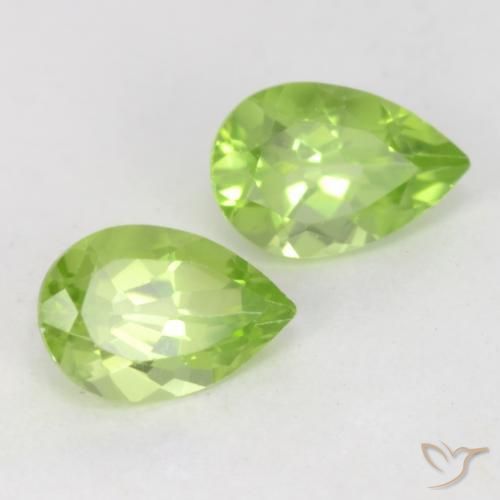 0.93 ct natürliche Leichtes lebendiges Grün Peridot-Edelsteine, Birnenform, VVS-VS