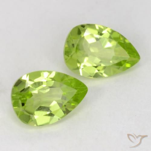 0.90 ct natürliche Leichtes lebendiges Grün Peridot-Edelsteine, Birnenform, VVS-VS