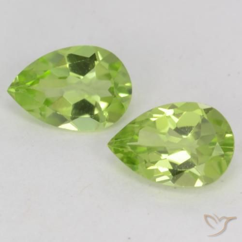 0.83ctw Natürlicher Leichtes lebendiges Grün Peridot, Birnenform, VVS-VS
