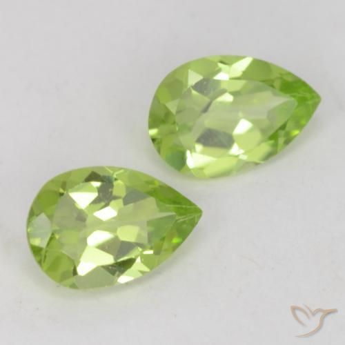 0.83 ct natürliche Leichtes lebendiges Grün Peridot-Edelsteine, Birnenform, VVS-VS
