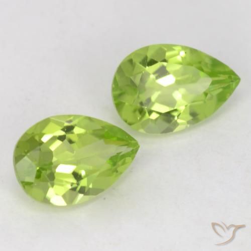 0.93 ct natürliche Leichtes lebendiges Grün Peridot-Edelsteine, Birnenform, VVS-VS