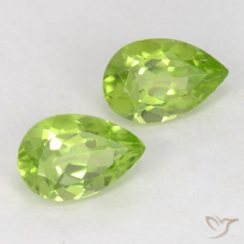0.99 ct natürliche Leichtes lebendiges Grün Peridot-Edelsteine, Birnenform, VVS-VS