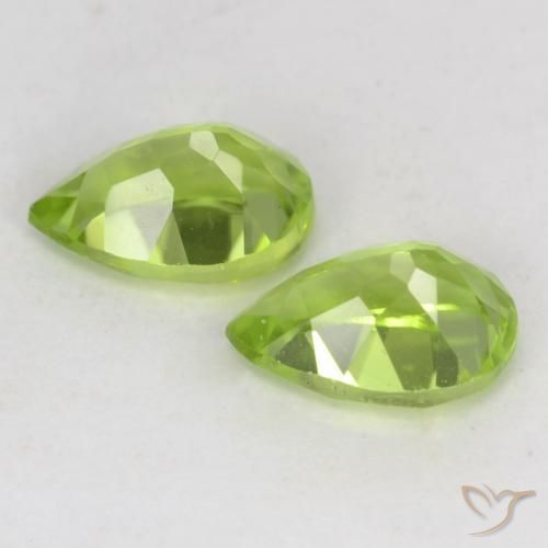 0.99 ct natürliche Leichtes lebendiges Grün Peridot-Edelsteine, Birnenform, VVS-VS
