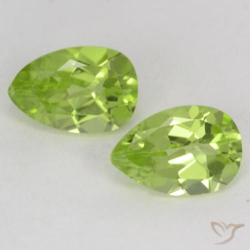 0.93ctw Natürlicher Leichtes lebendiges Grün Peridot, Birnenform, VVS-VS