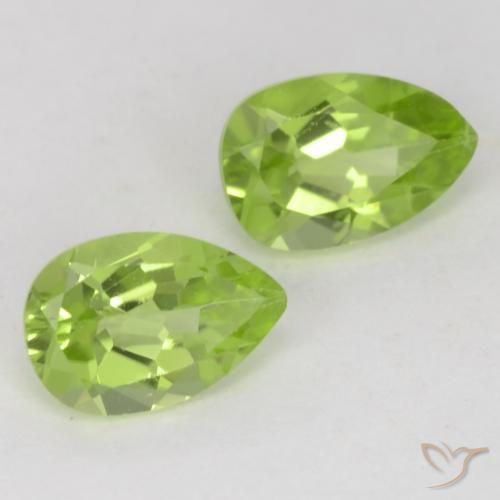 0.93 ct natürliche Leichtes lebendiges Grün Peridot-Edelsteine, Birnenform, VVS-VS