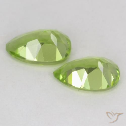 0.93 ct natürliche Leichtes lebendiges Grün Peridot-Edelsteine, Birnenform, VVS-VS