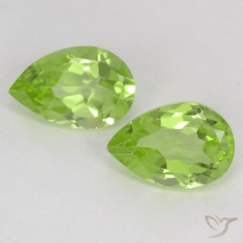 0.91ctw Natürlicher Leichtes lebendiges Grün Peridot, Birnenform, VVS-VS