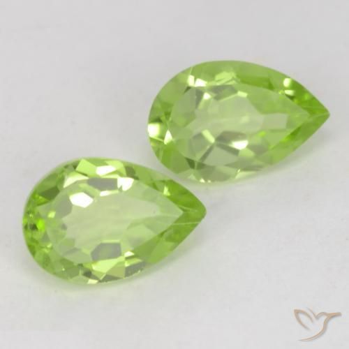 0.91 ct natürliche Leichtes lebendiges Grün Peridot-Edelsteine, Birnenform, VVS-VS