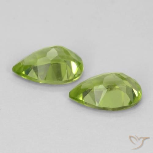 0.87 ct natürliche Mittelgrün Peridot-Edelsteine, Birnenform, VVS-VS