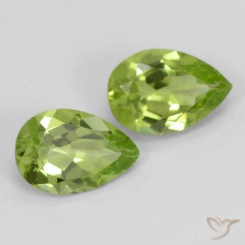 0.82 ct natürliche Mittelgrün Peridot-Edelsteine, Birnenform, VVS-VS