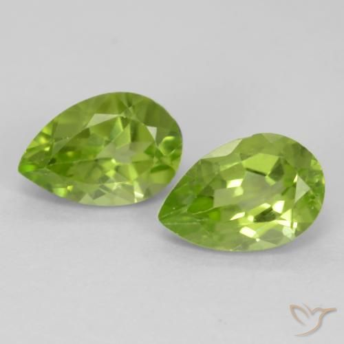 0.98ctw Natürlicher Leichtes lebendiges Grün Peridot, Birnenform, VVS-VS