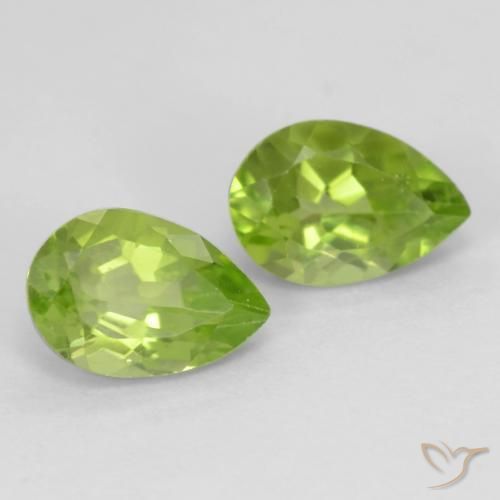 0.98 ct natürliche Leichtes lebendiges Grün Peridot-Edelsteine, Birnenform, VVS-VS