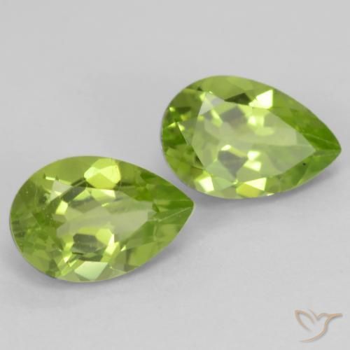 0.97 ct natürliche Leichtes lebendiges Grün Peridot-Edelsteine, Birnenform, VVS-VS