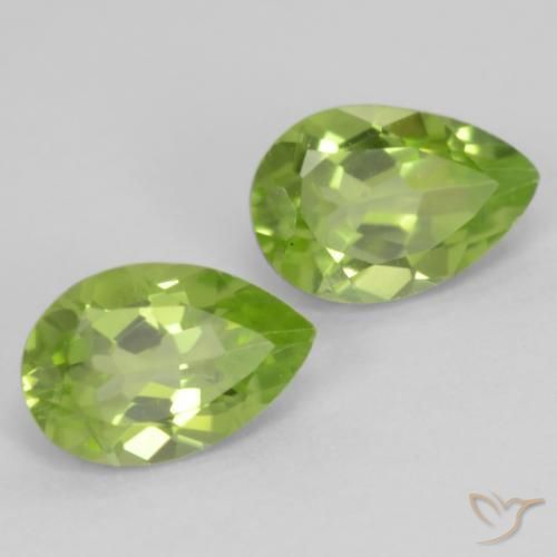 0.90 ct natürliche Leichtes lebendiges Grün Peridot-Edelsteine, Birnenform, VVS-VS