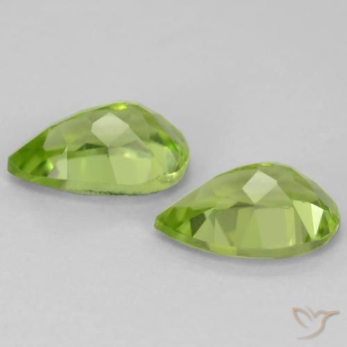 0.90 ct natürliche Leichtes lebendiges Grün Peridot-Edelsteine, Birnenform, VVS-VS