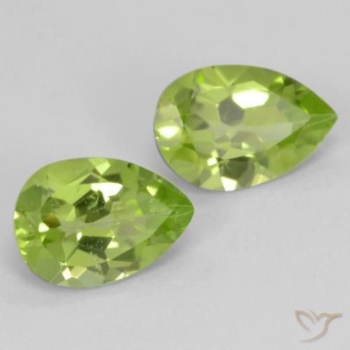 0.81 ct natürliche Leichtes lebendiges Grün Peridot-Edelsteine, Birnenform, VVS-VS