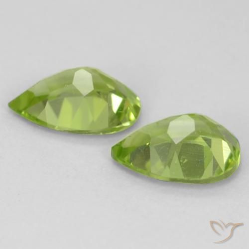 0.81 ct natürliche Leichtes lebendiges Grün Peridot-Edelsteine, Birnenform, VVS-VS
