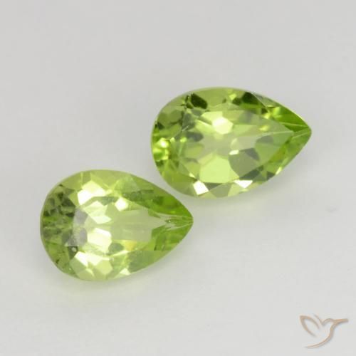 0.91 ct natürliche Leichtes lebendiges Grün Peridot-Edelsteine, Birnenform, VVS-VS
