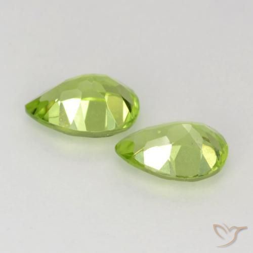 0.91 ct natürliche Leichtes lebendiges Grün Peridot-Edelsteine, Birnenform, VVS-VS