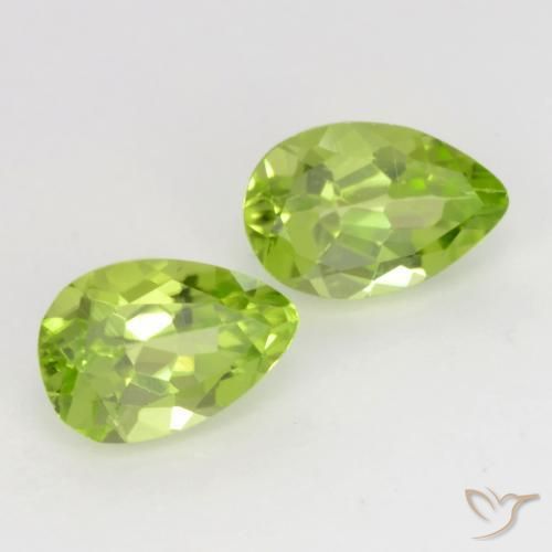 0.91 ct natürliche Leichtes lebendiges Grün Peridot-Edelsteine, Birnenform, VVS-VS