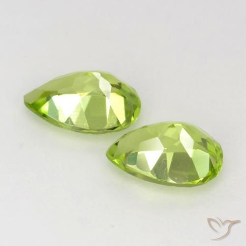 0.91 ct natürliche Leichtes lebendiges Grün Peridot-Edelsteine, Birnenform, VVS-VS