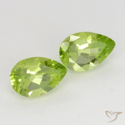 0.88 ct natürliche Leichtes lebendiges Grün Peridot-Edelsteine, Birnenform, VVS-VS